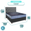 Ver imagem 3 de Conjunto Cama Box Cinza Casal + Colchão Molas Ensacadas Petrus Paropas + Cabeceira