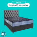 Ver imagem 4 de Conjunto Cama Box Cinza Casal + Colchão Molas Ensacadas Petrus Paropas + Cabeceira