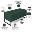 Ver imagem 3 de Puff Decorativo para Sala de Estar Cléo W01 Base de Ferro 90 cm Suede Verde Musgo - Lyam Decor