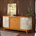 Ver imagem 2 de Balcão Buffet Sala de Jantar 183cm Mônica Z10 Off/cinamomo - Mpozenato
