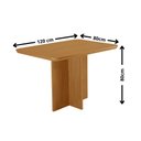 Ver imagem 5 de Mesa de Jantar Olimpia 120cm Tampo MDF Canto Copo Laminado com 4 Cadeiras Lira