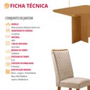 Ver imagem 2 de Mesa de Jantar Olimpia 120cm Tampo MDF Canto Copo Laminado com 4 Cadeiras Lira