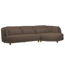 Ver imagem 1 de Sofá 05 Lugares 330cm Arizona com Chaise Esquerdo Bouclé Marrom - Nexta Casa