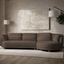 Ver imagem 2 de Sofá 05 Lugares 330cm Arizona com Chaise Esquerdo Bouclé Marrom - Nexta Casa