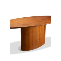 Mesa de Jantar Oval 6 Lugares 180cm X 100cm Amadeirado - 2