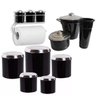 Kit de Pia Mantimento Condimento Potes Cozinha Preto 014 - 1