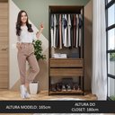 Ver imagem 6 de Guarda-roupa Closet Modulado Valencia 2 Gavetas 70cm Madesa