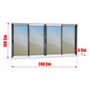 Ver imagem 2 de Janela Alumínio Elite 4 Folhas Moveis 100 x 240 V.Reflex Mix Preto Brimak