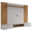 Ver imagem 7 de Painel Tv 65 Pol e Bancada Suspensa 177cm Ivai Cinamomo/off B02 - Mpozenato