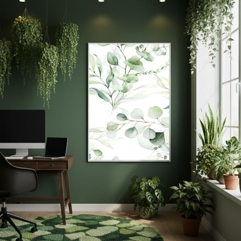 Quadro Decorativo Um Eucalipto 70x50cm Mold Preta