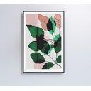 Ver imagem 7 de Quadro Pintura Folhas Verdes e Rosa Decor&quadros Nat088