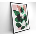 Ver imagem 3 de Quadro Pintura Folhas Verdes e Rosa Decor&quadros Nat088