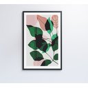 Ver mais imagens de Quadro Pintura Folhas Verdes e Rosa Decor&quadros Nat088