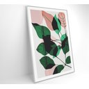 Ver imagem 4 de Quadro Pintura Folhas Verdes e Rosa Decor&quadros Nat088