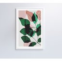 Ver imagem 6 de Quadro Pintura Folhas Verdes e Rosa Decor&quadros Nat088