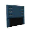 Ver imagem 1 de Cabeceira Cama Box Solteiro 90 Cm Gênova Veludo S04 - D'Rossi Cor Azul Marinho