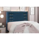 Ver imagem 4 de Cabeceira Cama Box Solteiro 90 Cm Gênova Veludo S04 - D'Rossi Cor Azul Marinho