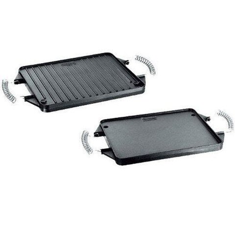 Chapa Reta Ferro Fundido Dupla Face Alça Espiral 28cm X 23cm Panela Mineira