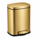 Ver imagem 1 de Lixeira Inox Retangular c/Pedal 12L. Escovado Mood - Dourado Matte