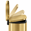Ver imagem 2 de Lixeira Inox Retangular c/Pedal 12L. Escovado Mood - Dourado Matte