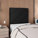 Ver imagem 2 de Cabeceira Solteiro 100 Cm com Frame Cristal Corino Preto Artte