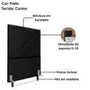 Ver imagem 4 de Cabeceira Solteiro 100 Cm com Frame Cristal Corino Preto Artte