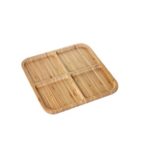 Gamela Petisqueira Quadrada Em Bambu