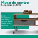 Ver imagem 4 de Mesa de Centro 2 Gavetas 45x100 Cm Carvalho Grafite Arly