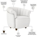 Ver imagem 6 de Kit Namoradeira 2 Lugares e Poltrona Decorativa Orgânica Perseu M03 Bouclê Cru - Lyam Decor