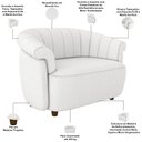 Ver imagem 5 de Kit Namoradeira 2 Lugares e Poltrona Decorativa Orgânica Perseu M03 Bouclê Cru - Lyam Decor