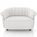 Ver imagem 3 de Kit Namoradeira 2 Lugares e Poltrona Decorativa Orgânica Perseu M03 Bouclê Cru - Lyam Decor