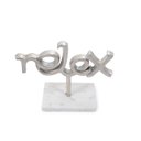 Ver imagem 4 de Escultura Relax Prata com Base em Mármore 25x20x10 Cm
