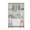 Guarda-Roupa de Bebê 4 Portas 3 Gavetas Tedy Móveis Peroba - 2