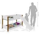 Ver imagem 2 de Beliche Baixa com Escorregador Talita Branco Mel