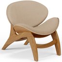 Ver imagem 1 de Poltrona Decorativa Orgânica Sala Living Kadosh L02 Linho Bege Escuro - Lyam Decor