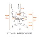 Ver imagem 2 de Cadeira Presidente para Escritório Giratória Sydney Fratini