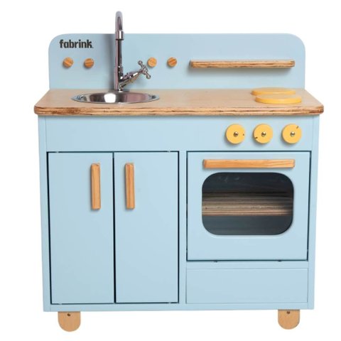 Bancada Infantil Azul Bebê de Madeira Fabrink Brincadeira Criativa