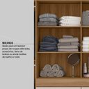 Ver imagem 7 de Guarda Roupa Casal 4 Portas com Espelho 64110es Amendola Off White Demobile
