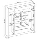 Ver imagem 3 de Guarda Roupa Casal 4 Portas com Espelho 64110es Amendola Off White Demobile