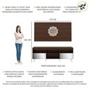 Ver imagem 6 de Rack Com Painel E Suporte Tv 65" Retrô Com Espelho Flórida Multimóveis V3142 Duna/Branco Duna/