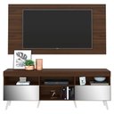 Ver imagem 1 de Rack Com Painel E Suporte Tv 65" Retrô Com Espelho Flórida Multimóveis V3142 Duna/Branco Duna/