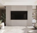 Ver imagem 1 de Painel para TV até 84 Polegadas Ripado 218CMX234CM Sierra Cinza
