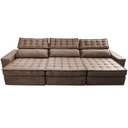 Ver imagem 5 de Sofá Retrátil e Reclinável 3,85m Cama inBox Big Star com SoftGel D40 Velupluma Castor