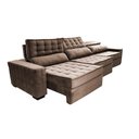 Ver mais imagens de Sofá Retrátil e Reclinável 3,85m Cama inBox Big Star com SoftGel D40 Velupluma Castor