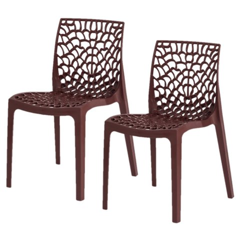 Kit 2 Cadeiras Gruvyer Design Cozinha Sala de Estar Jantar 