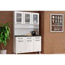 Ver imagem 5 de Kit de Cozinha Compacta Star New C- 6 Portas (3 C- Vidro) e 3 Gavetas 120cm Branco - Telasul