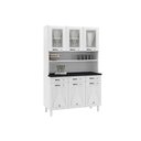 Ver imagem 1 de Kit de Cozinha Compacta Star New C- 6 Portas (3 C- Vidro) e 3 Gavetas 120cm Branco - Telasul