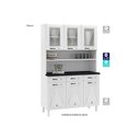 Ver imagem 4 de Kit de Cozinha Compacta Star New C- 6 Portas (3 C- Vidro) e 3 Gavetas 120cm Branco - Telasul