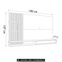 Ver imagem 4 de Painel Tv 60 Pol 190cm Bancada Suspensa Lutra D04 Cedro/bali - Mpozenato