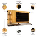 Ver imagem 3 de Painel Tv 60 Pol 190cm Bancada Suspensa Lutra D04 Cedro/bali - Mpozenato
